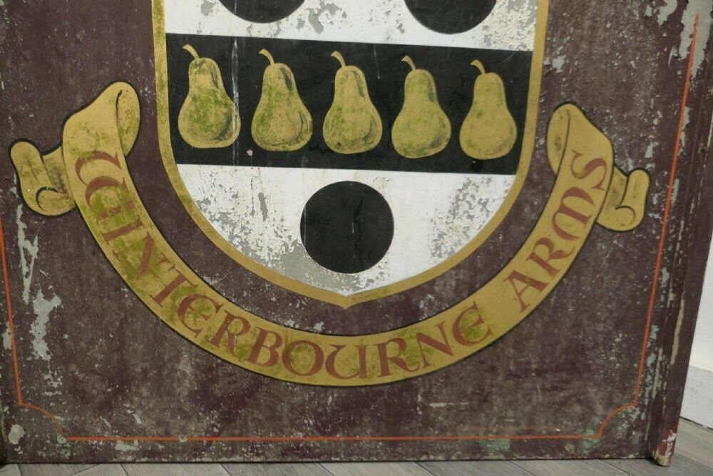 Traditional Large Hanging Pub Sign. Wethered’s Winterbourne Arms photo for sale