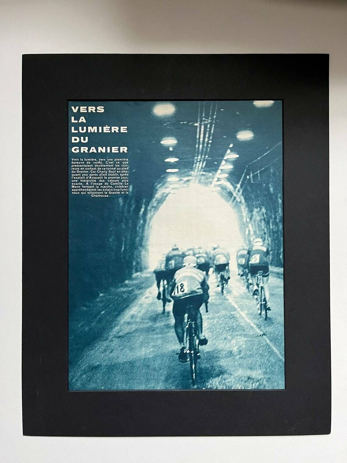 Original Tour De France Vintage French Cycling Print 1959