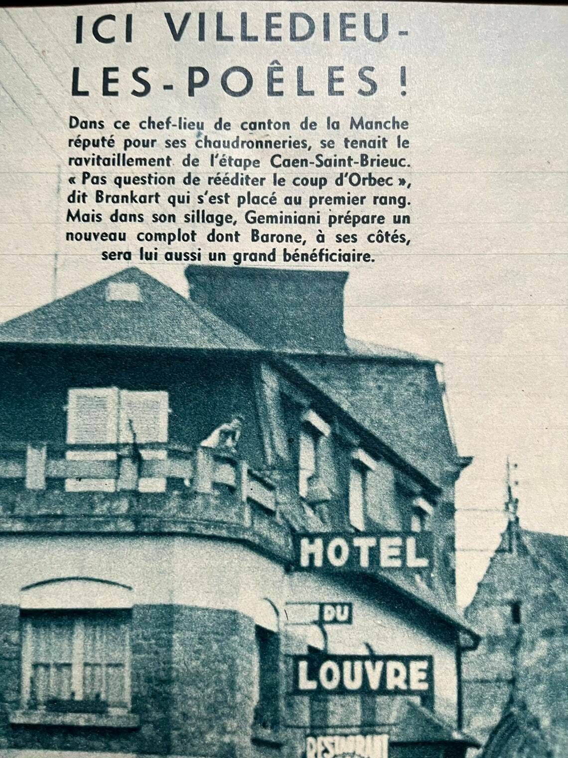 1960s Original Vintage French Cycling Print  Caen  St Brieuc photo furniture