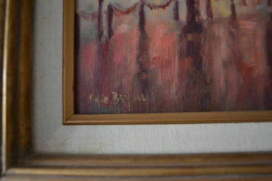 Pair Vintage Of Oil Paintings photo vinterior