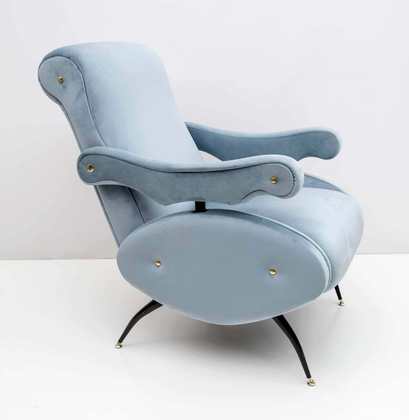 Nello Pini Mid Century Modern Italian Velvet Reclining Armchair By Novarredo, 50 photo furniture
