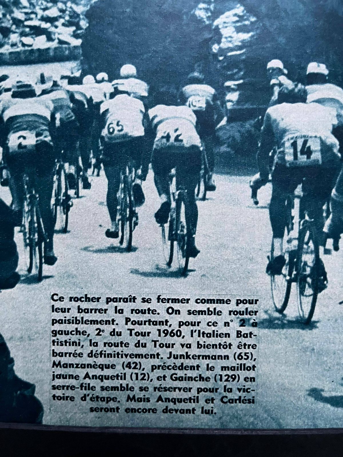 Original Tour De France Vintage French Cycling Print 1961 photo furniture