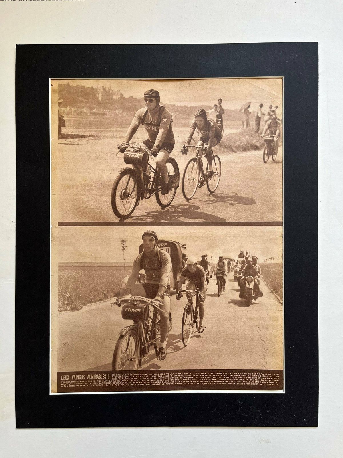 Original 1950s Vintage Tour De France Cycling Print   Stan Ockers photo furniture