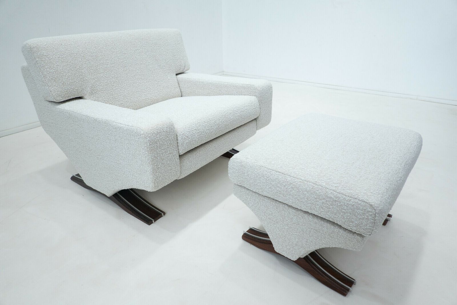 Mid Century Modern Armchair & Ottoman By Franz T. Sartori For Flexform photo furniture