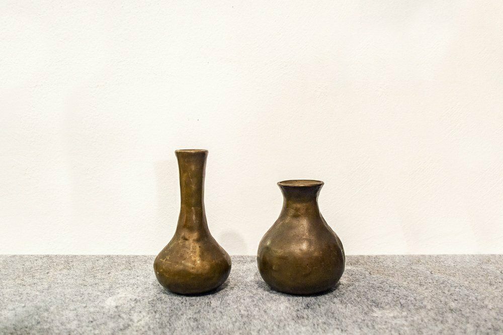 Italiaanse Bronzen Vazen, Ca. Jaren 1960. Set Van 2