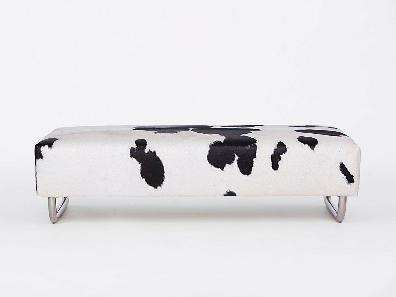 Large Tubular Steel Cowhide Coffee Table, 1940 photo 3371.0