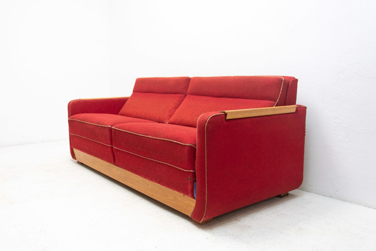 photo furniture Mid Century Opvouwbaar Slaapbankstel, Tsjecho Slowakije, Jaren 1950