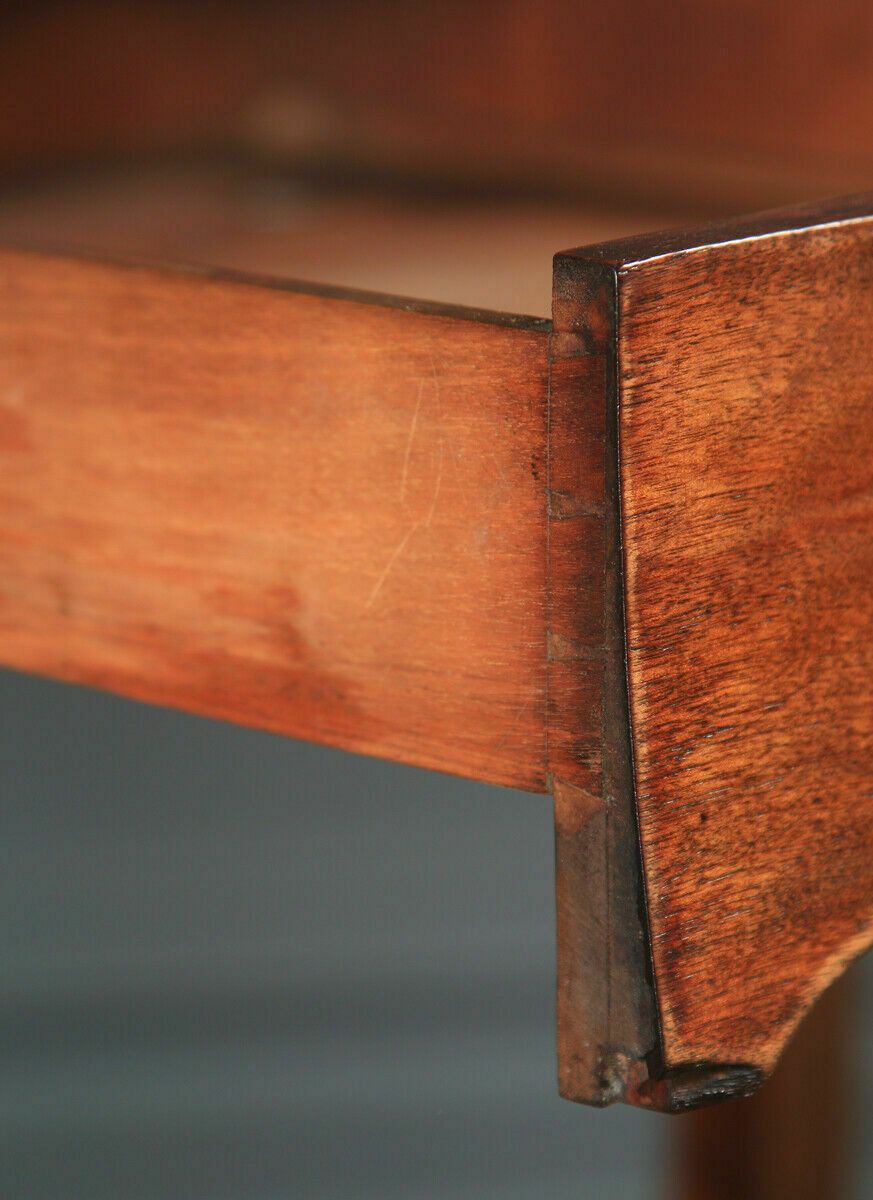 Antique French Louis XV Style Walnut & Leather Occasional Writing Table photo vintage