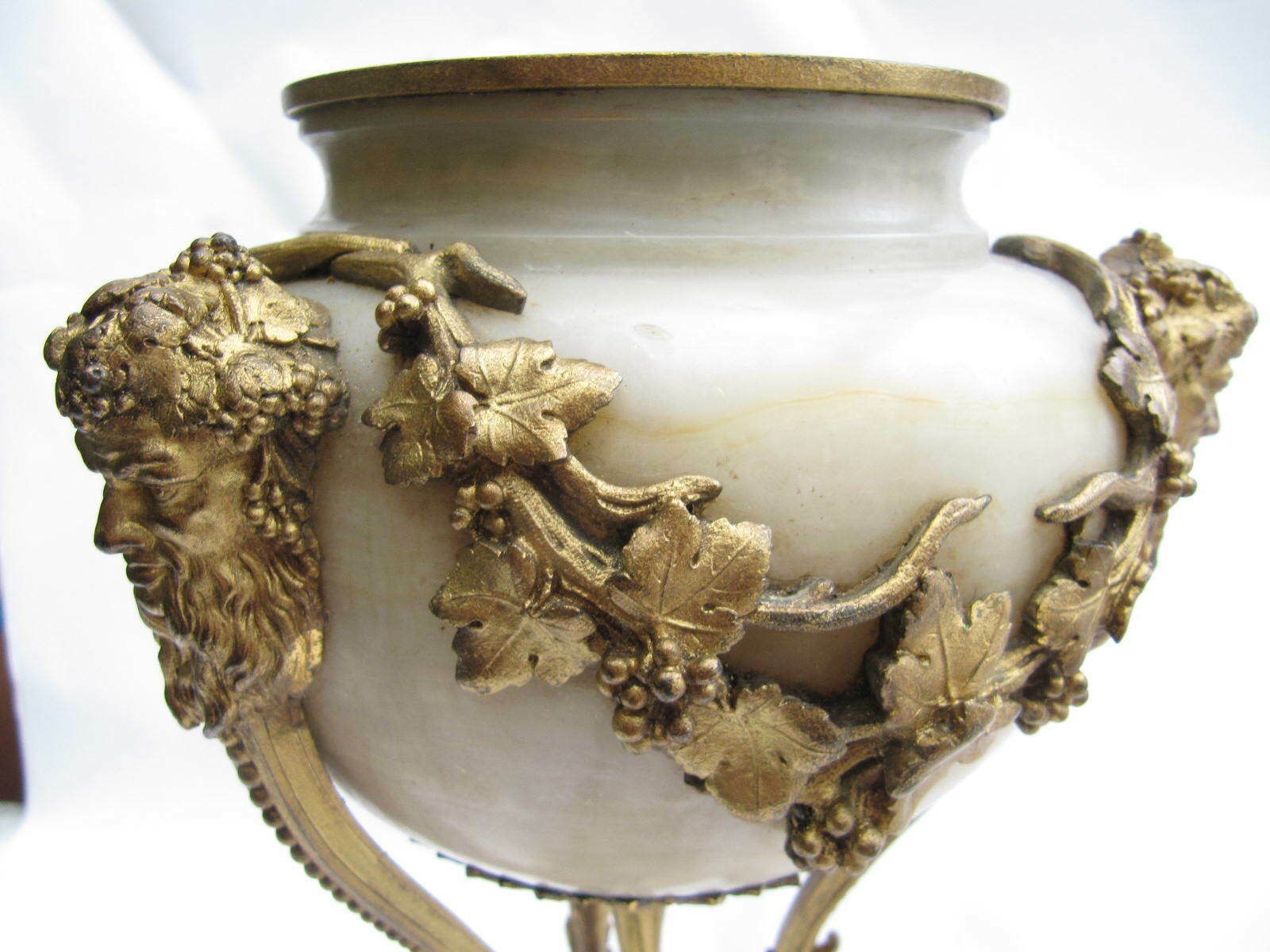 Marble And Ornate French Ormolu Urn Possibly By Ferdinand Barbedienne Bacchus Wine Cooler Or Jardiniere Centerpiece ? 19th C photo furniture