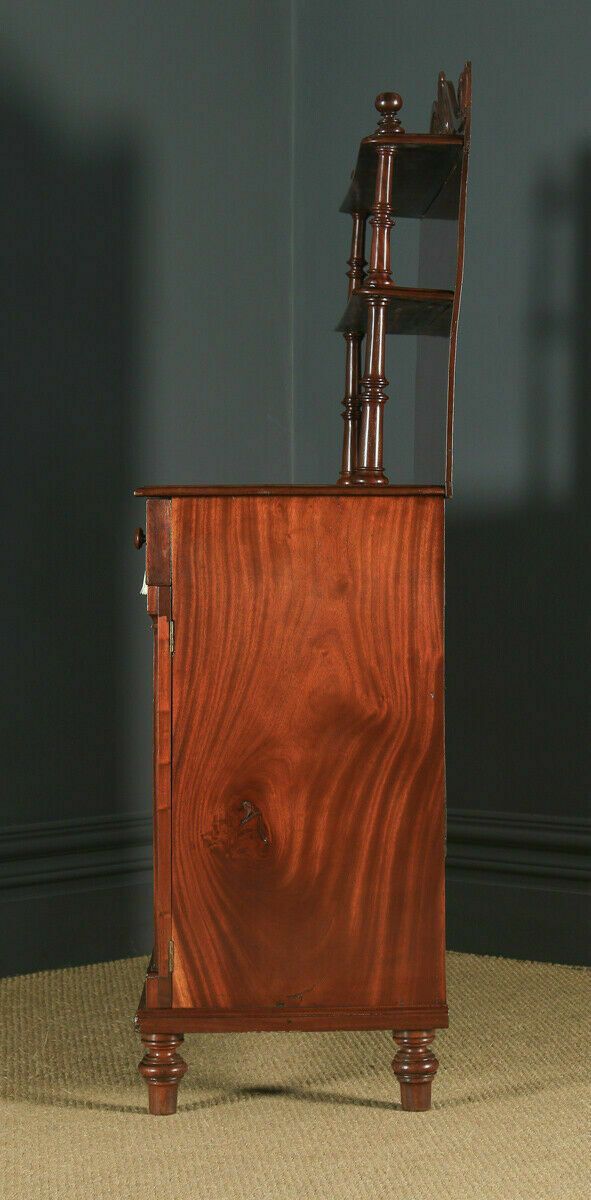 photo for sale Antique English Georgian Regency Two Door Chiffonier Cabinet Sideboard Cupboard