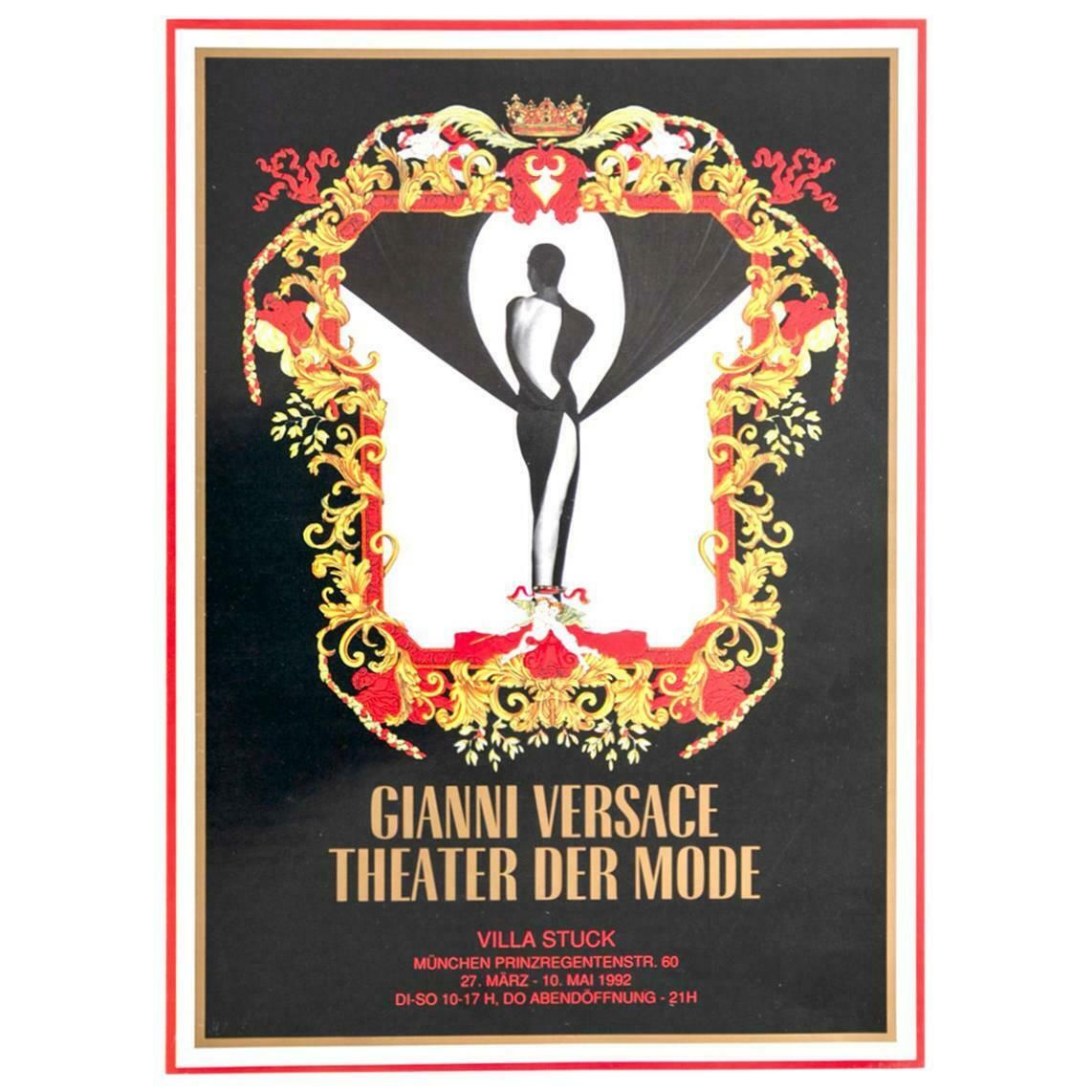 Poster Gianni Versace For Theatre Der Mode For Villa Stuck 1992
