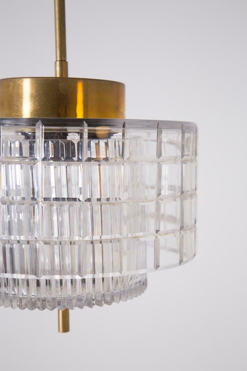 Italian Chandelier In Bohemia Crystal And Brass 1960s photo furniture