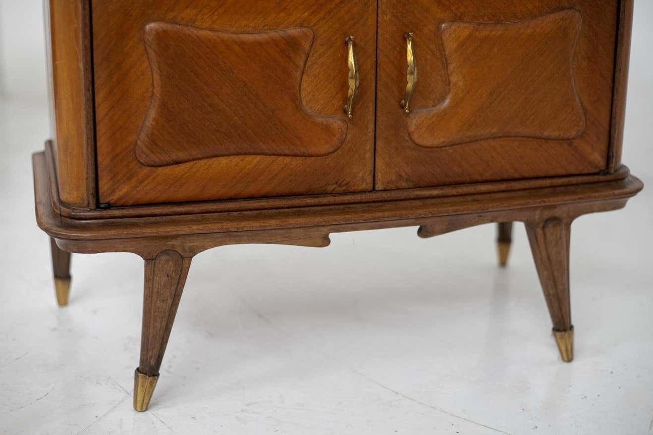 Italian Mid Century Nightstands In Wood And Glass photo buy