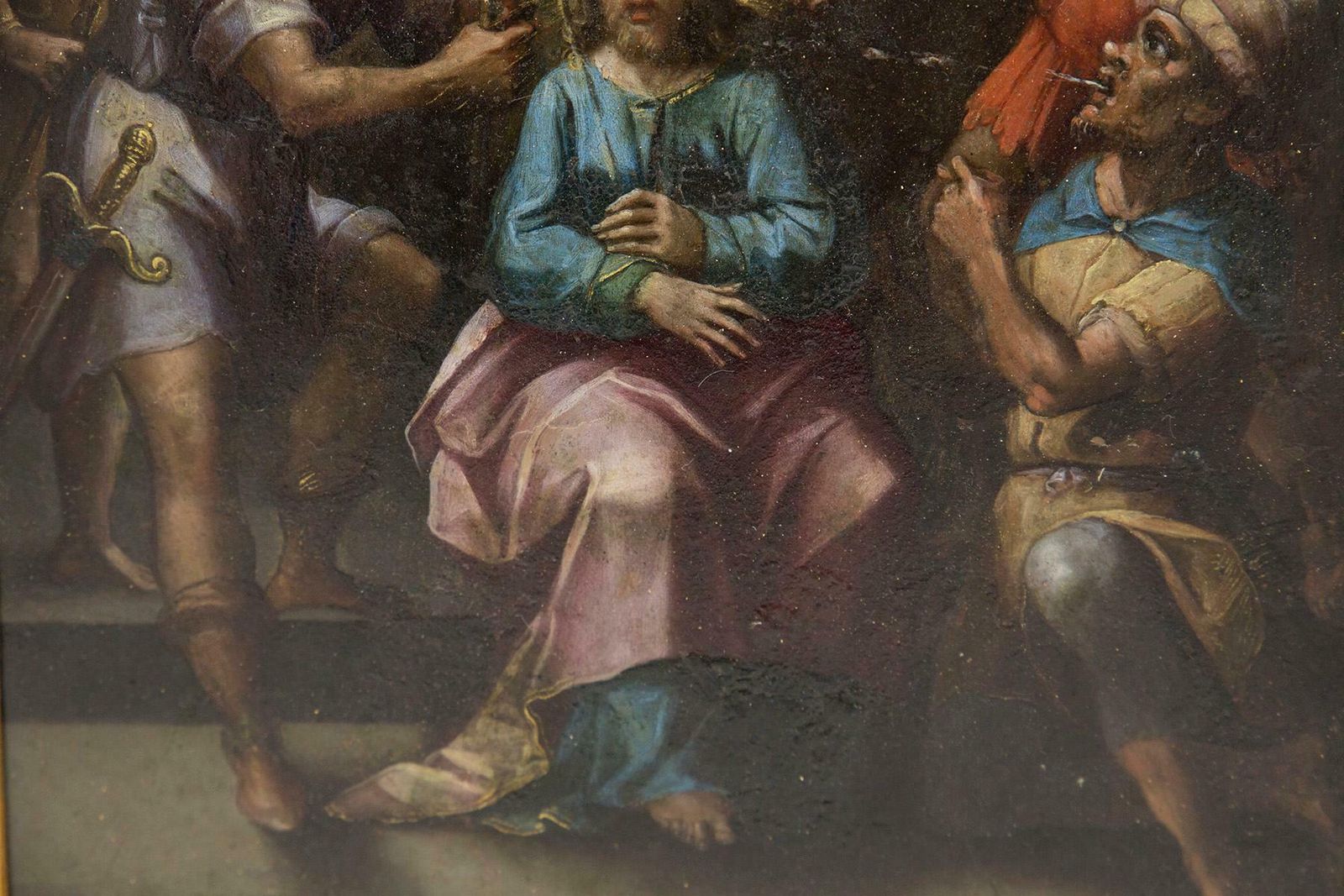 Antique Painting On Copper, "The Mockery Of Christ” photo buy