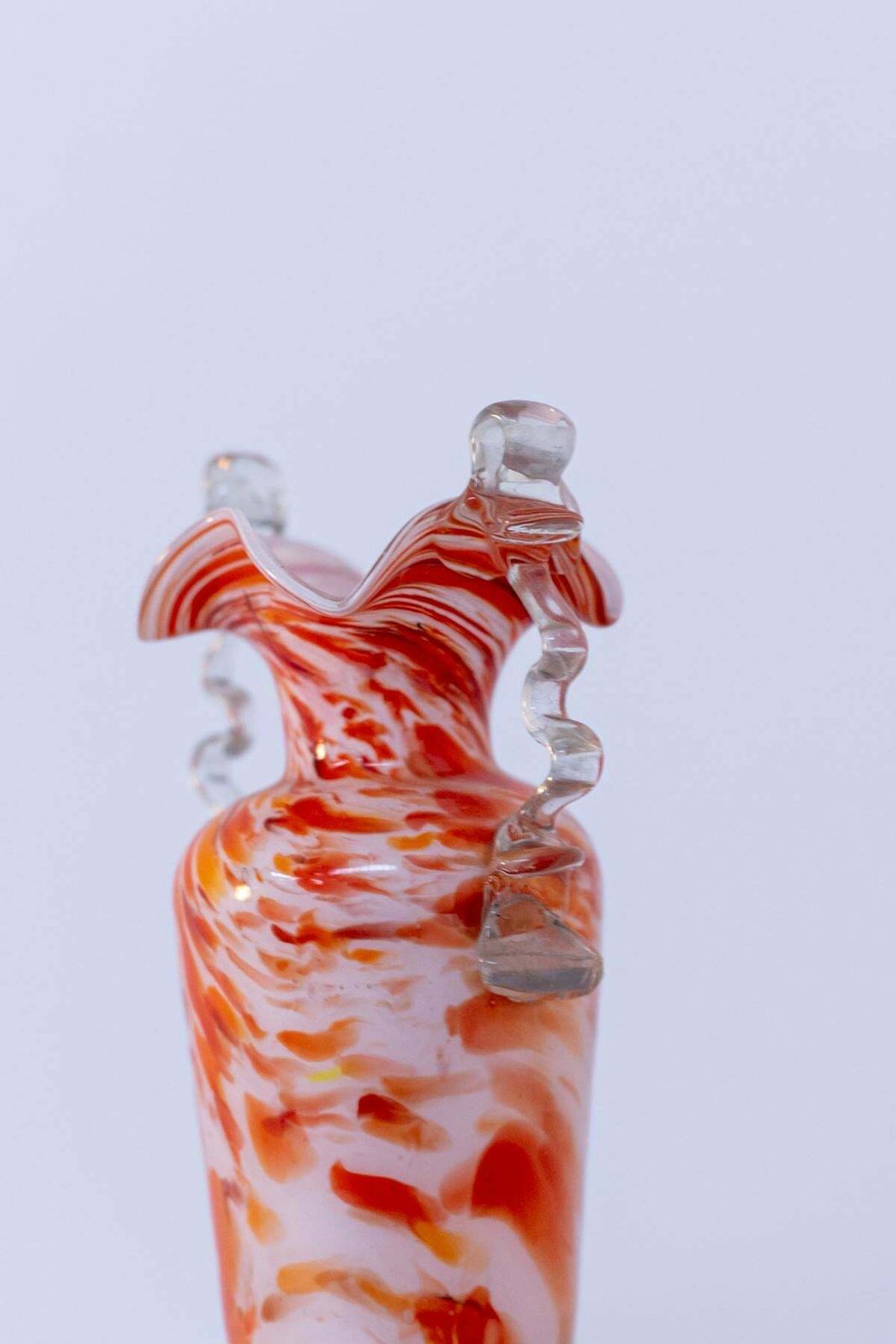 Orange Vintage Murano Glass Vase By Fratelli Toso, 1940 photo buy