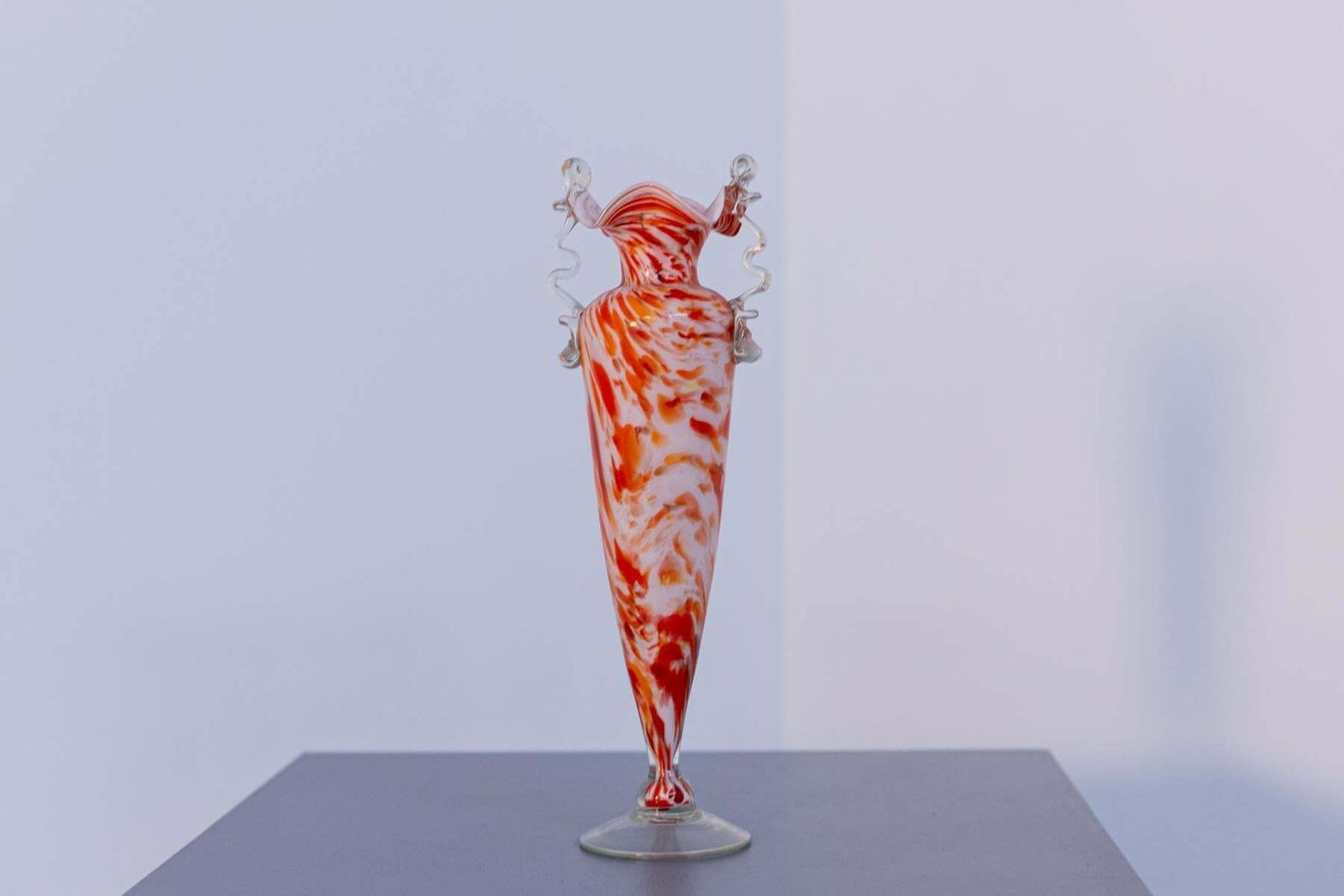 photo furniture Orange Vintage Murano Glass Vase By Fratelli Toso, 1940