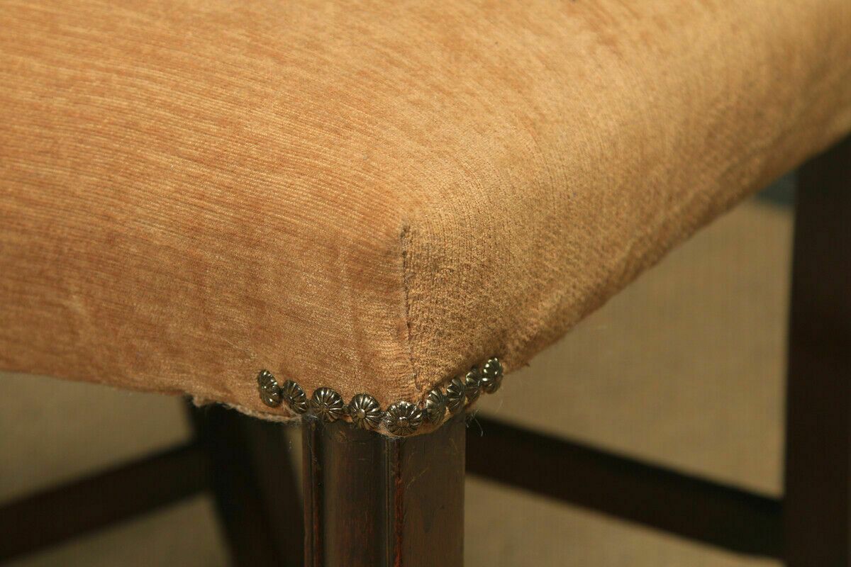 Antique Set Of Eight English Georgian Ribbon Back Mahogany Dining Chairs C1880 photo vinterior