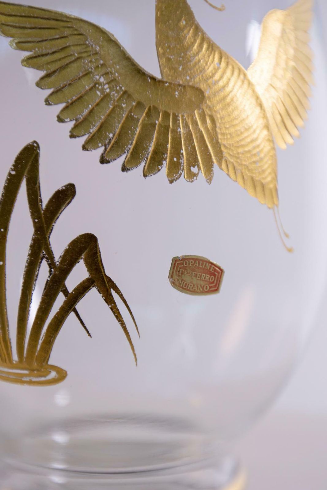 Vase In Murano Glass And Gold By Ferro Brother''S For Finzi 1950s photo vintage