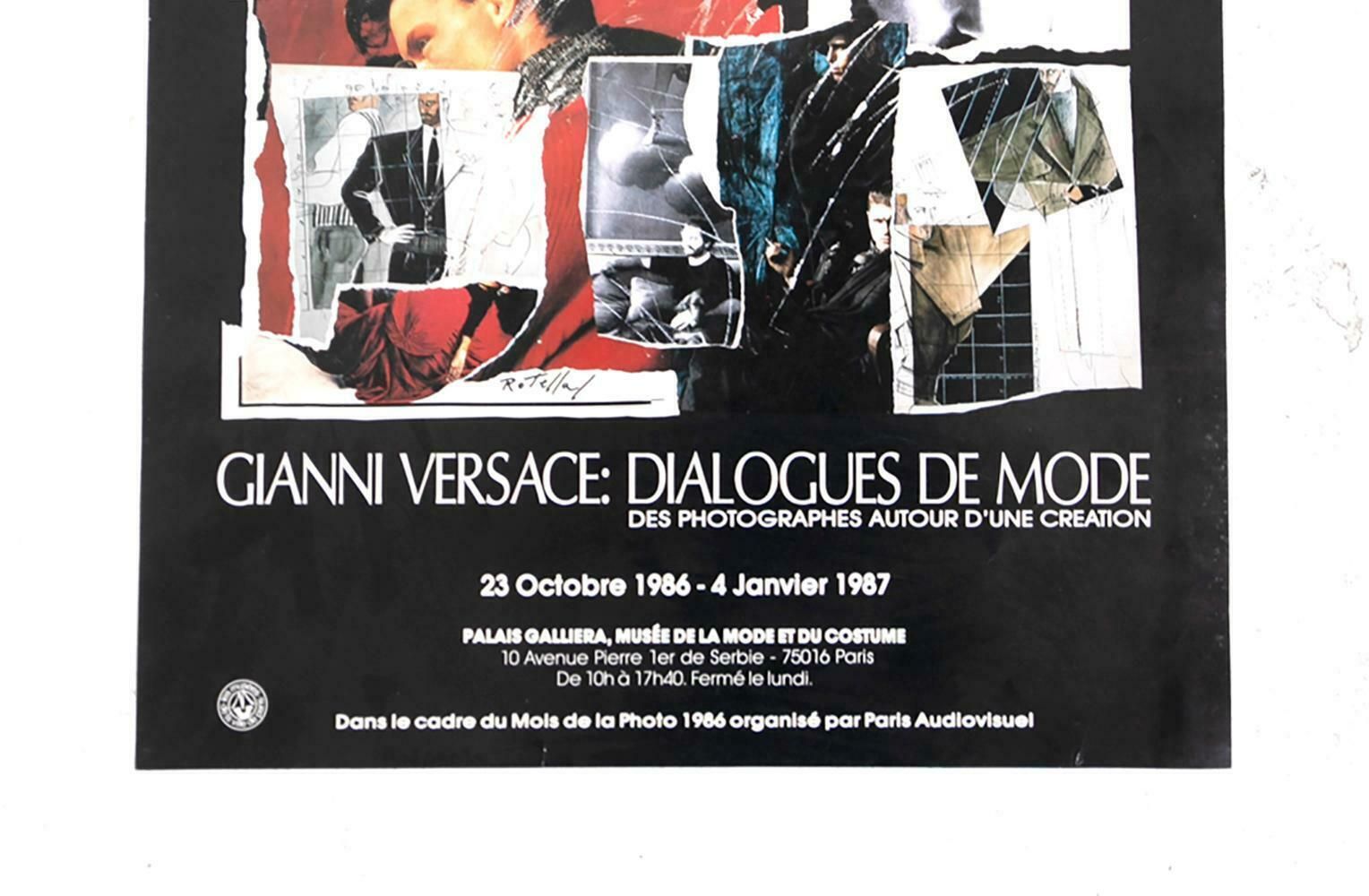 Gianni Versace Poster Created By Mimmo Rotella For Mostra Dialogue Du Mode, 1987 photo Art
