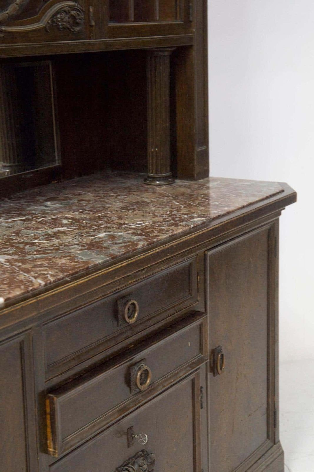 Ignaz Herlinger Wooden Sideboard In Marble And Brass photo Furniture