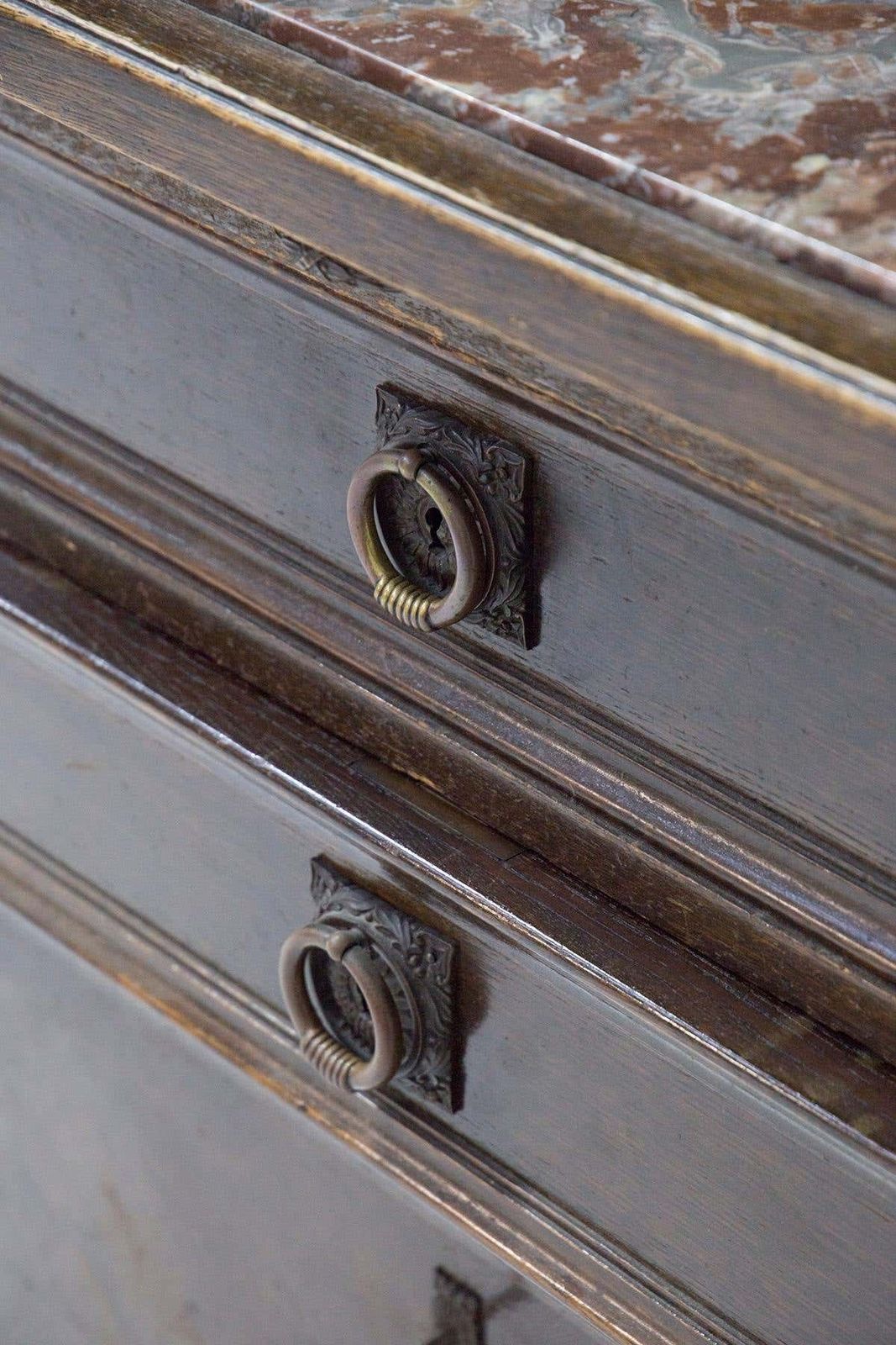 photo furniture Ignaz Herlinger Wooden Sideboard In Marble And Brass