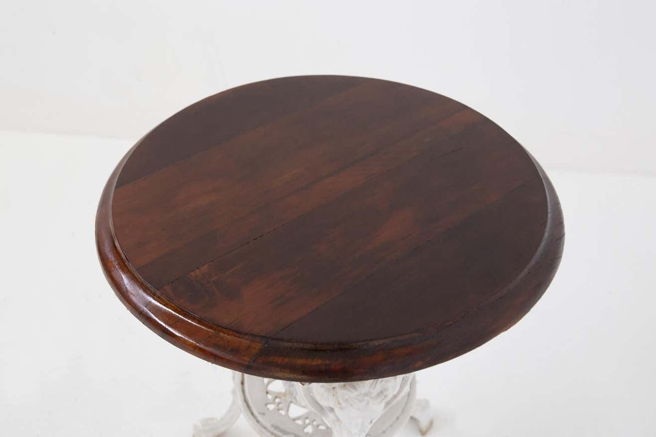 English Cast Iron And Wooden Table photo furniture
