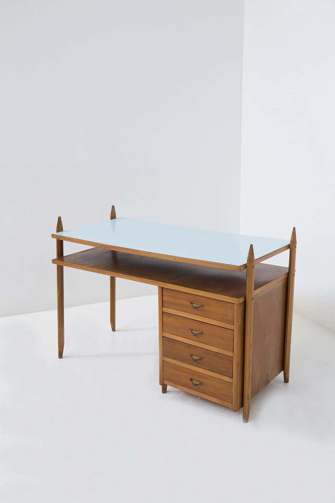 Mid Century Italian Desk In Wood And Laminate photo for sale