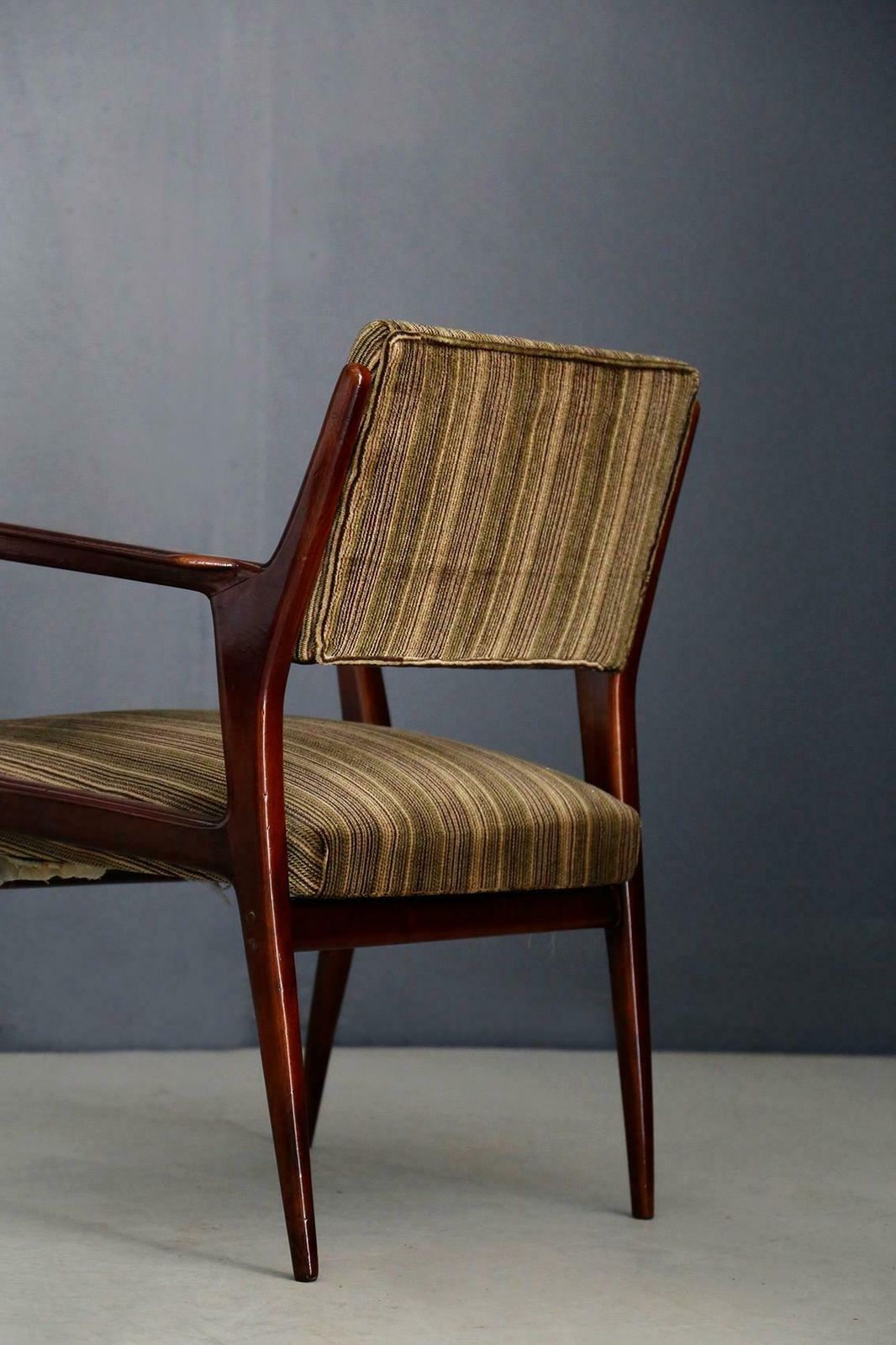 Italian Armchair Pair Attributed To Gio Ponti In Original Velvet photo buy