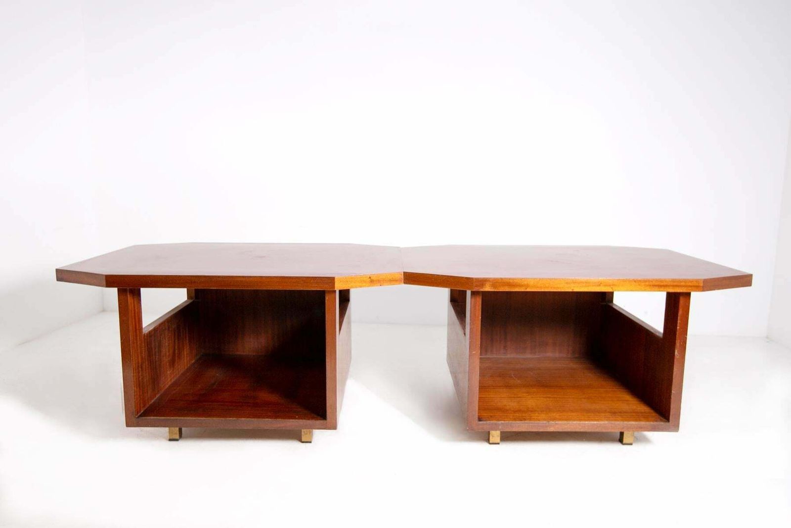 Pair Of Modular Consoles By Vito Sangirardi For Pallante Store, Bari Italy 1950s photo buy