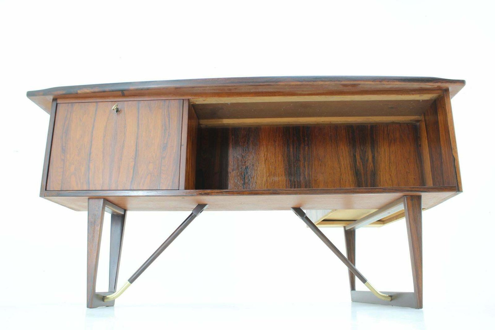 10195.0 1960s Peter Løvig Nielsen 'Boomerang' Desk In Rosewood Hedensted Møbelfabrik, photo