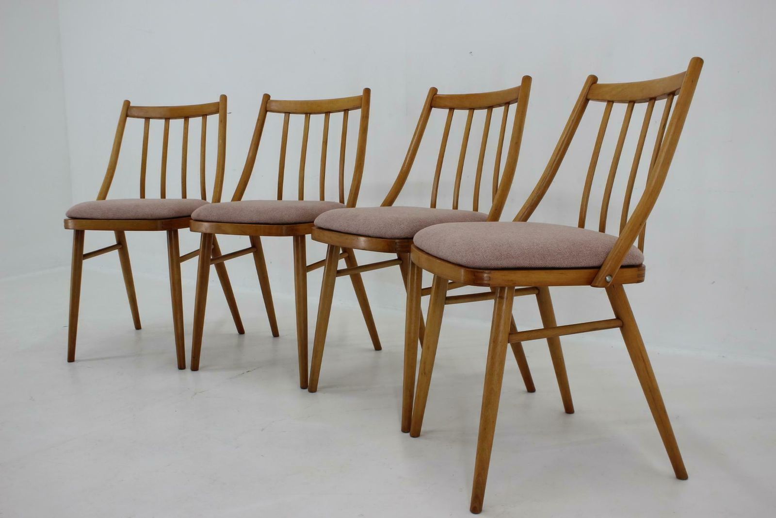 1970s Antonin Suman Beech Dining Chairs, Set Of 4 photo furniture