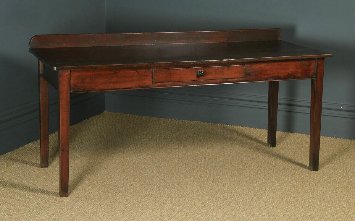 Georgian Regency Pair Of 6ft Pine Scullery Refectory Kitchen Serving Dining Tables photo furniture