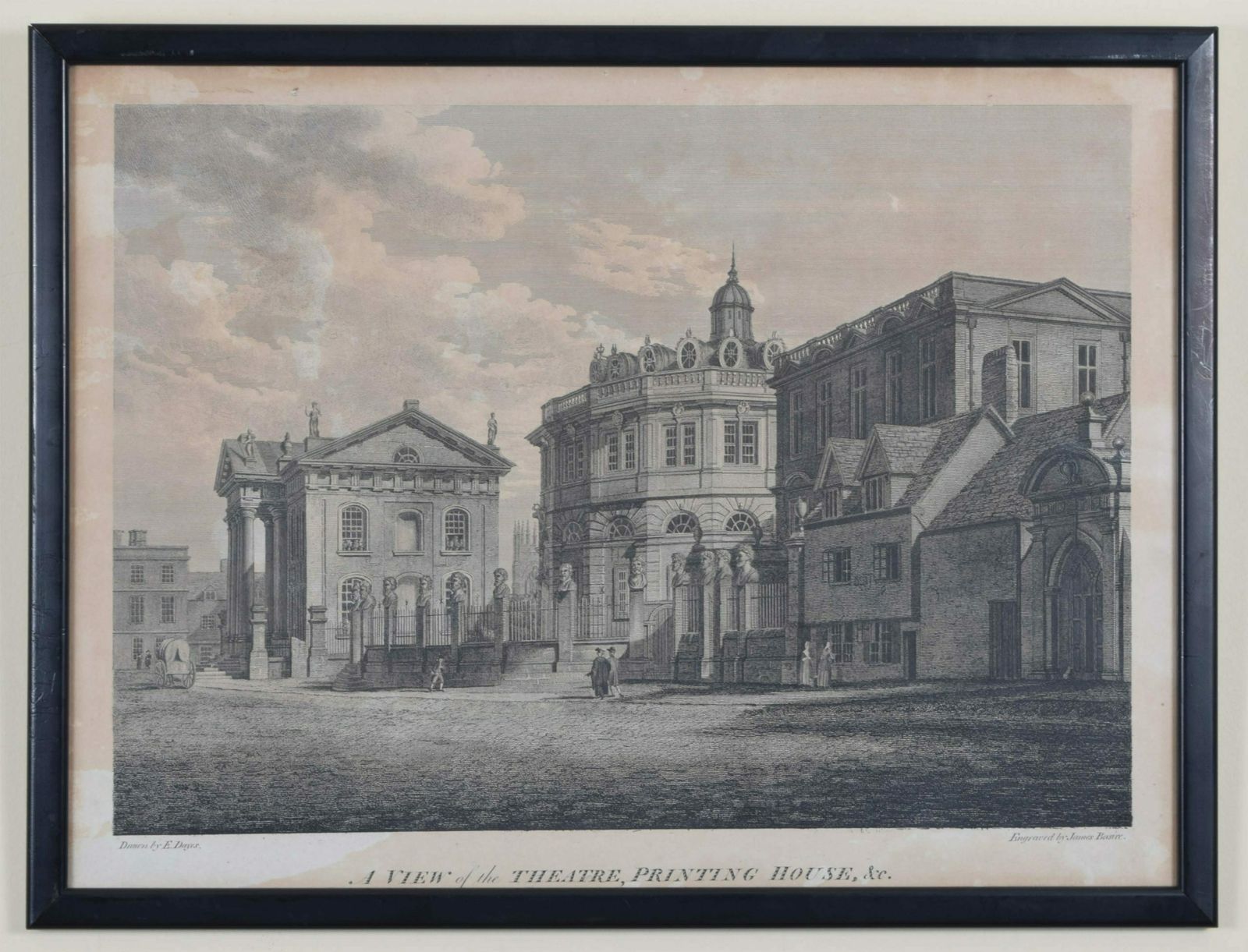 James Basire II (1769 – 1822) After Edward Dayes (1763 – 1804) A View Of The Theatre, Printing House, & C. (1800) photo Art