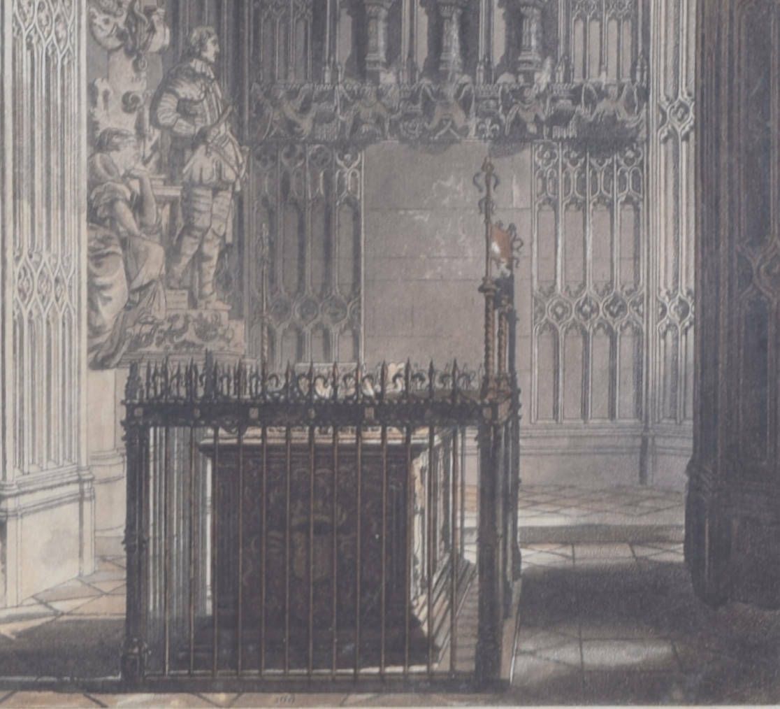 J Black (Early 19th Century) After Frederick Mackenzie (1788 – 1854) East End Of South Aisle, Westminster Abbey (1812) photo for sale