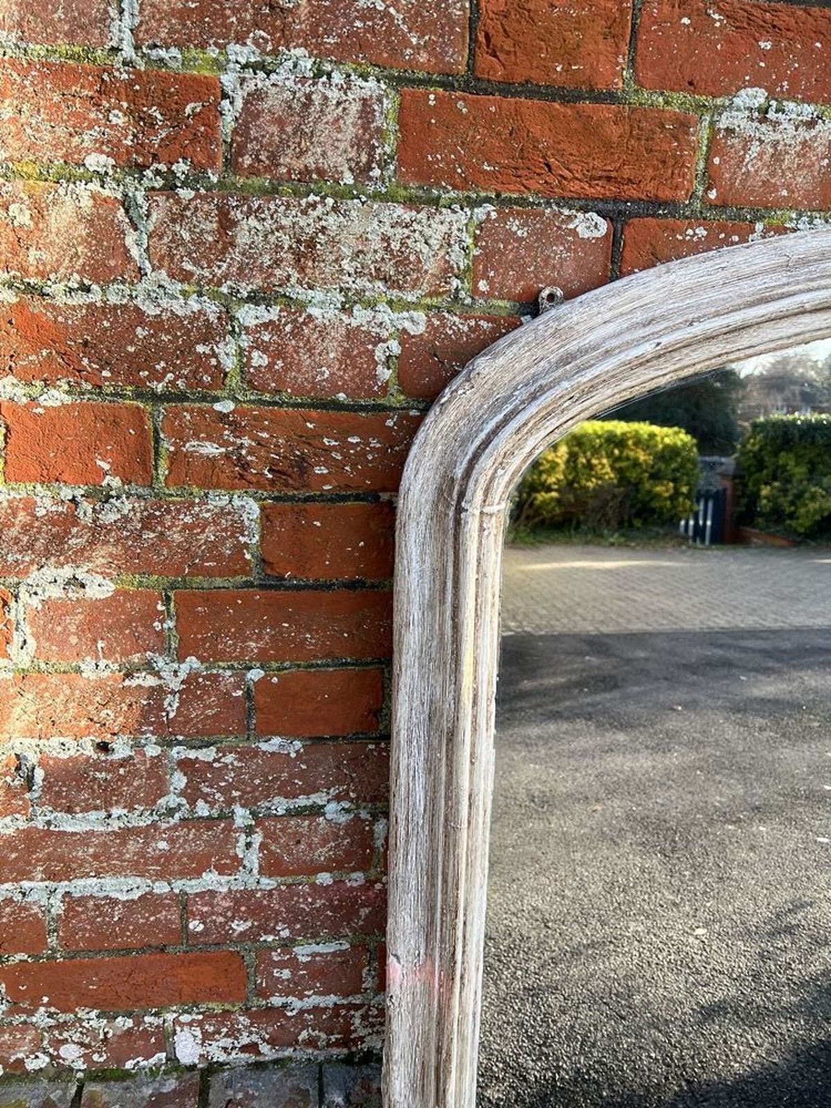 A Superb Large Antique English 19th C Arched Overmantle Mirror. photo furniture