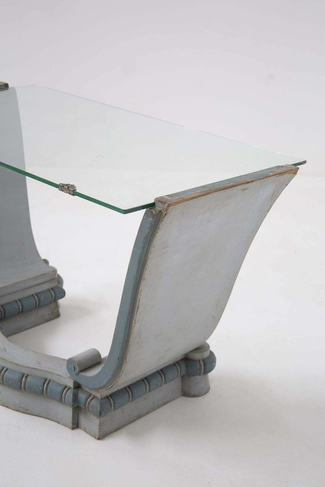 photo for sale Vintage Writing Desk In Wood And Glass With Armchair