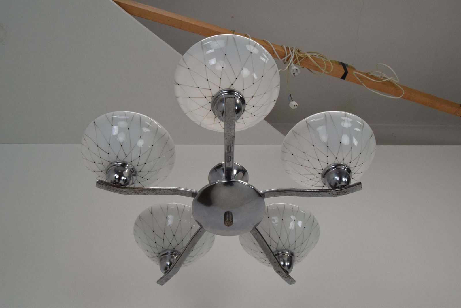 Mid Century Chandelier By Company Drukov 1960''S photo 582.0