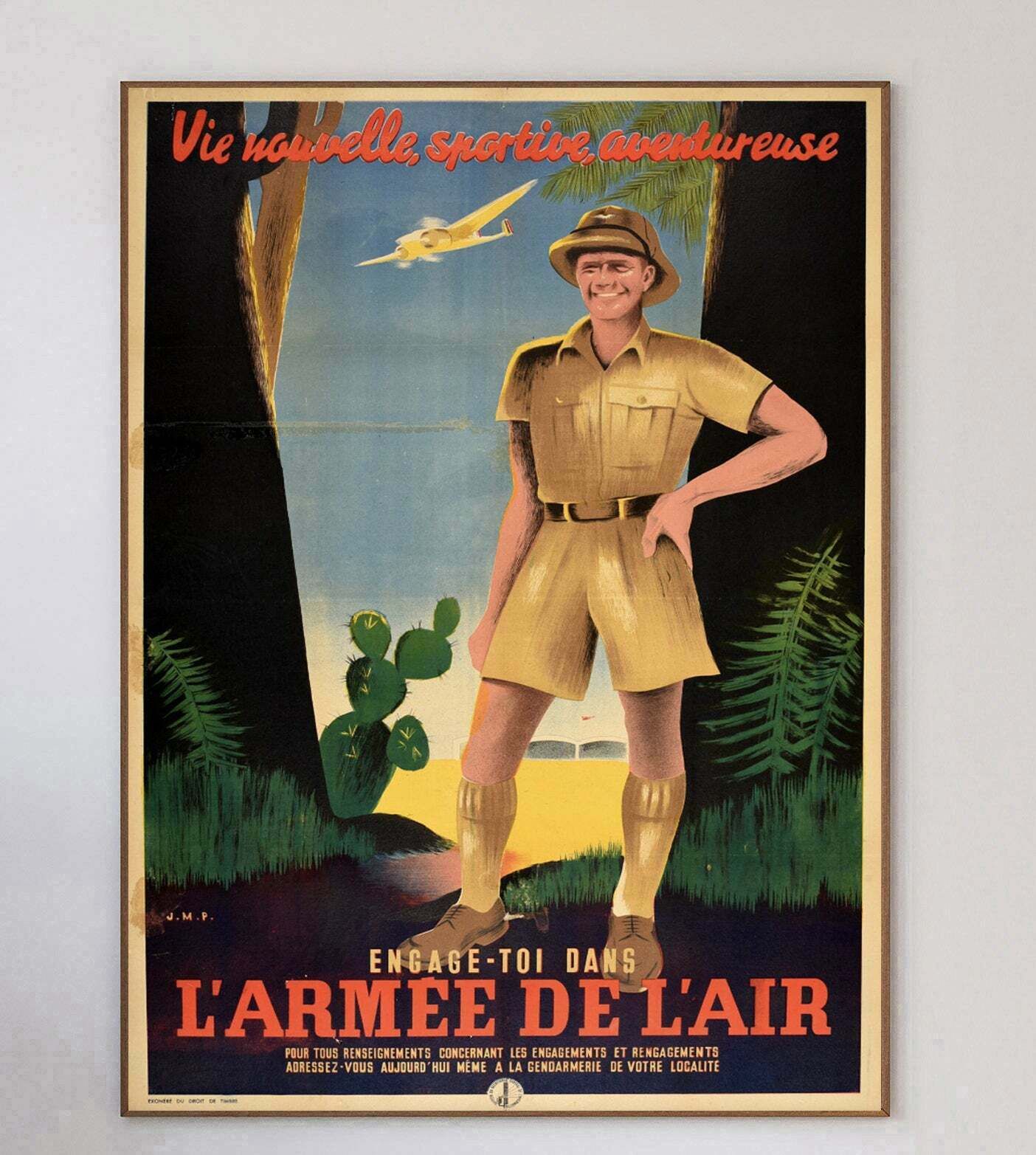 Air Force   L'armee De L'air Original Vintage Poster photo 1695.0
