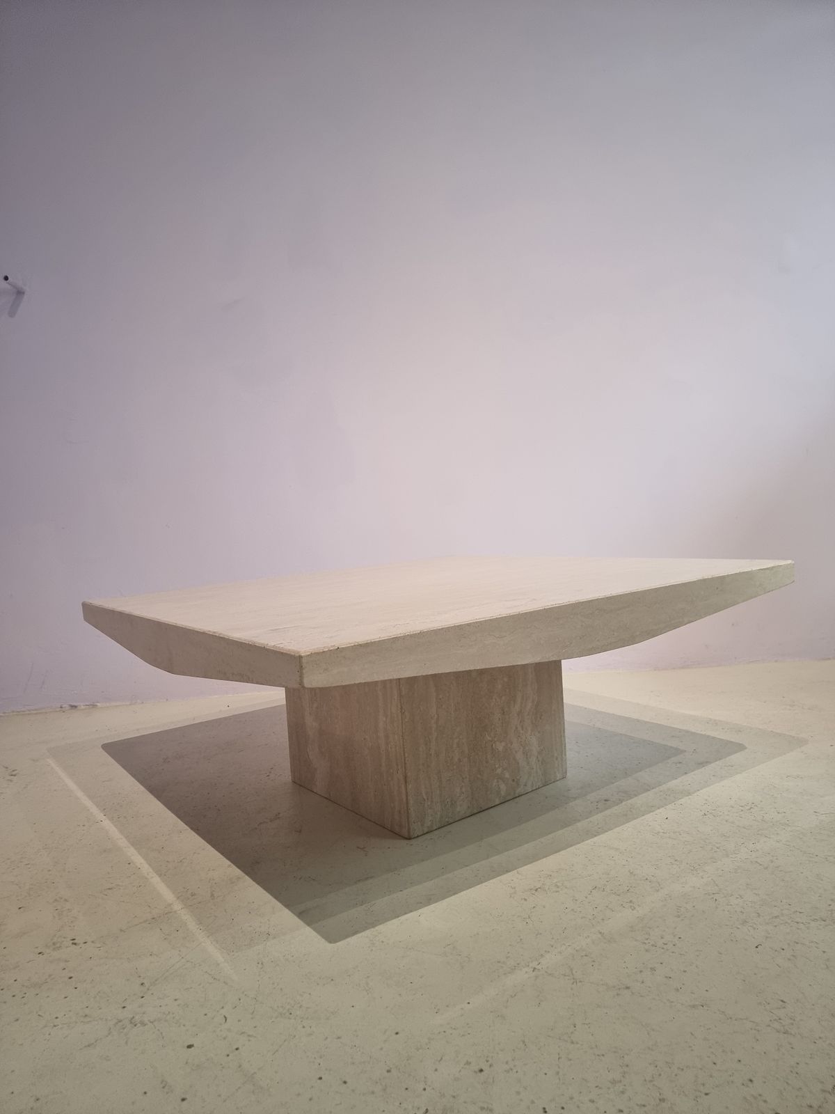 Square Italian Travertine Coffee Table photo furniture