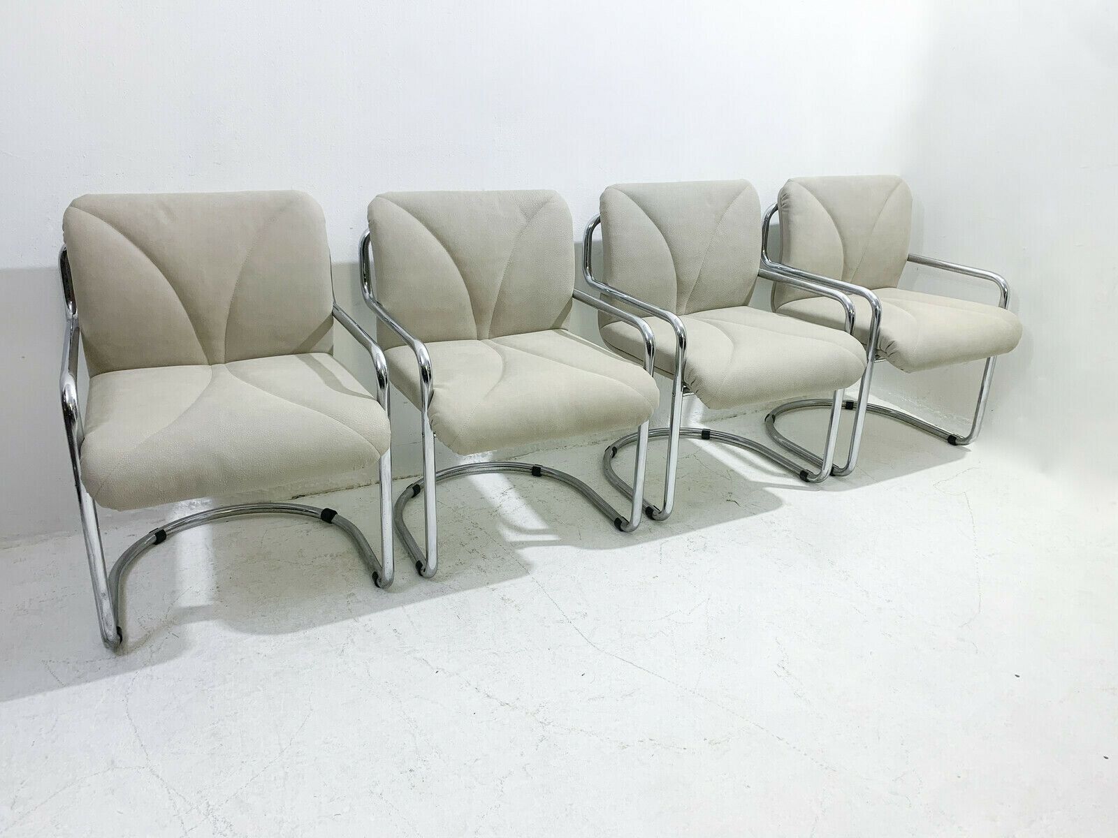 Set Of 4 Mid Century Tubular Armchairs By Guido Faleschini photo furniture