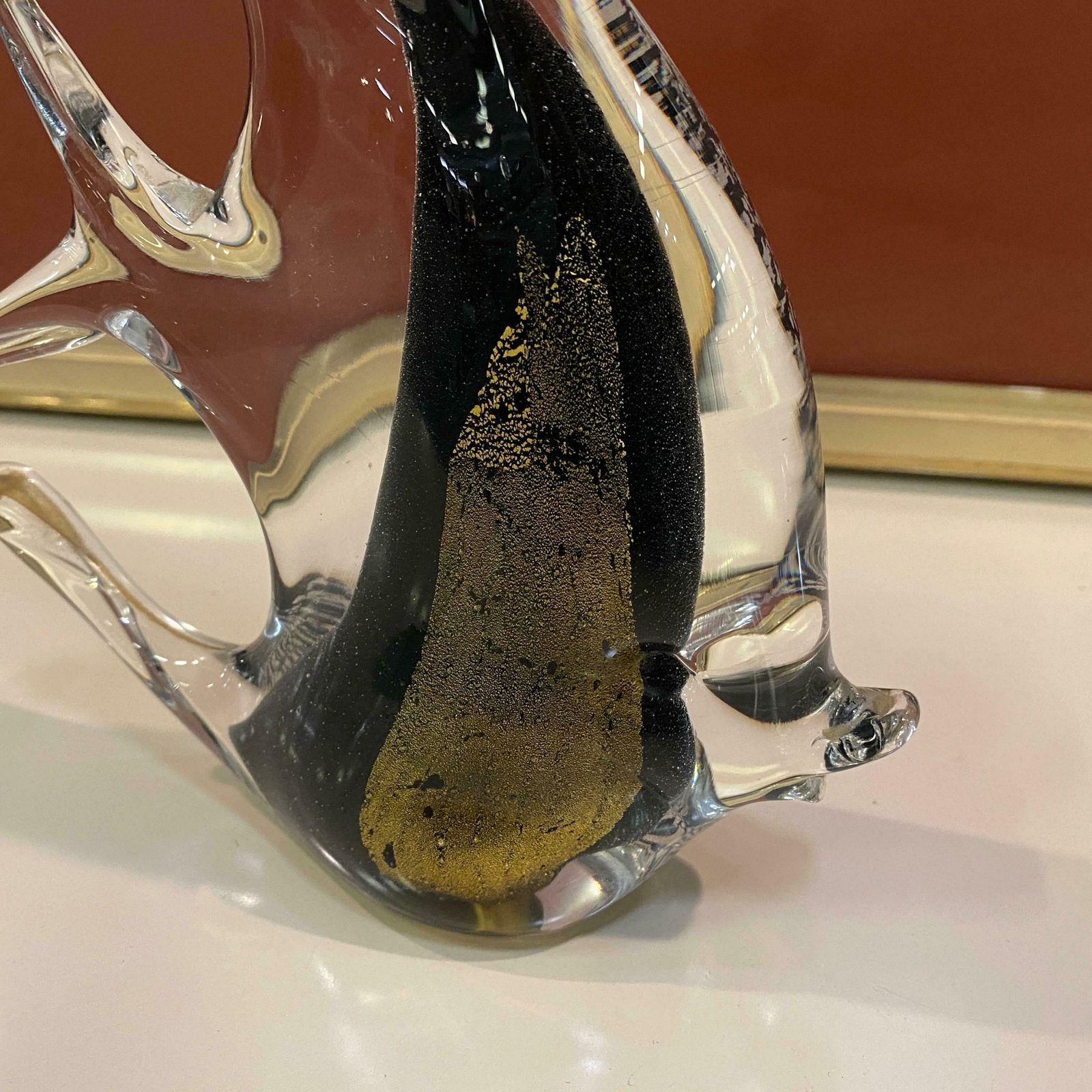 1980s Modernist Murano Glass Sculpture Of Tropical Fish By Seguso photo for sale