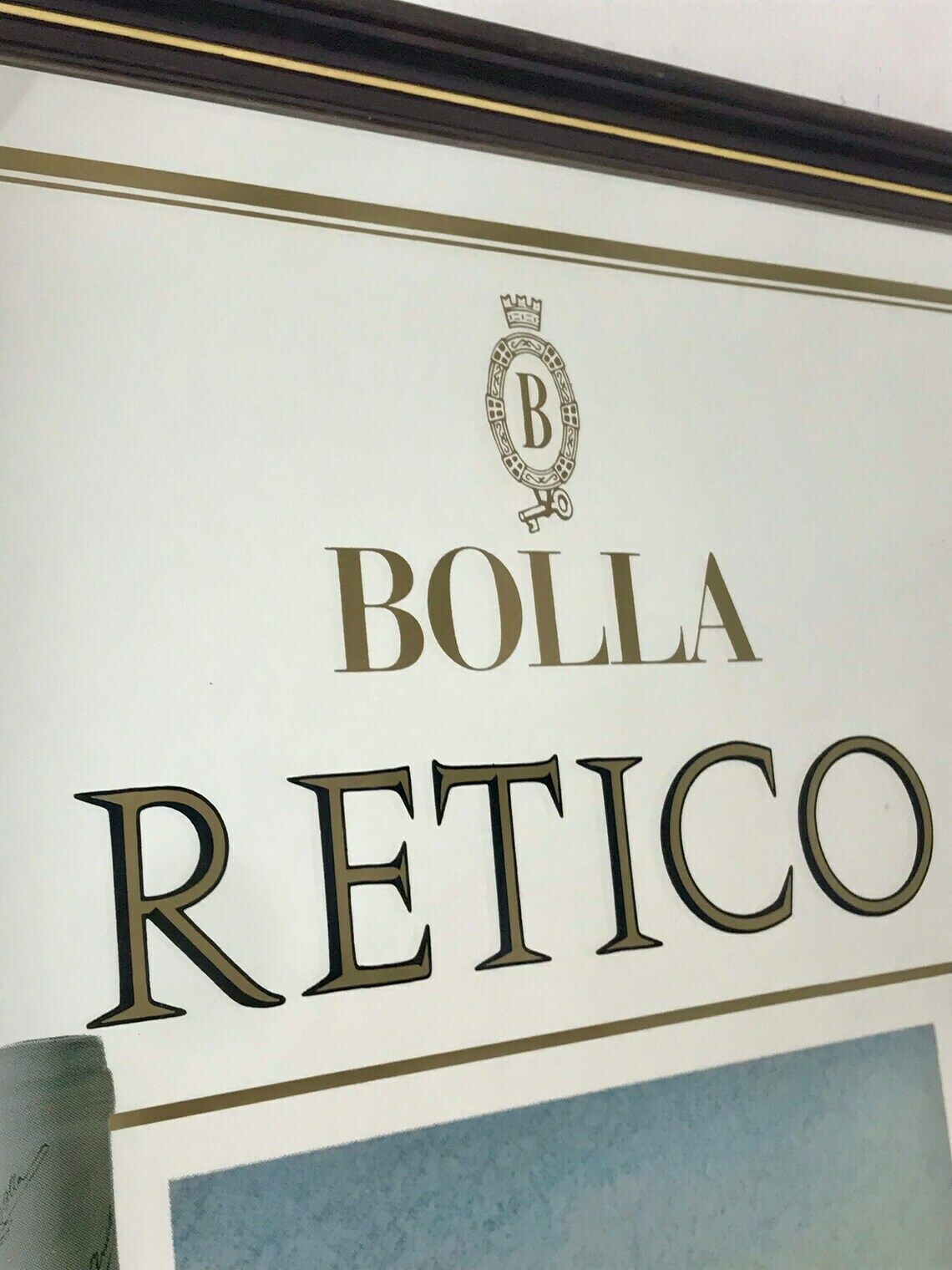 Vintage Bolla Retico Italian Wine Mirror Wall Art Advertising Collectibles Piece photo 150.0