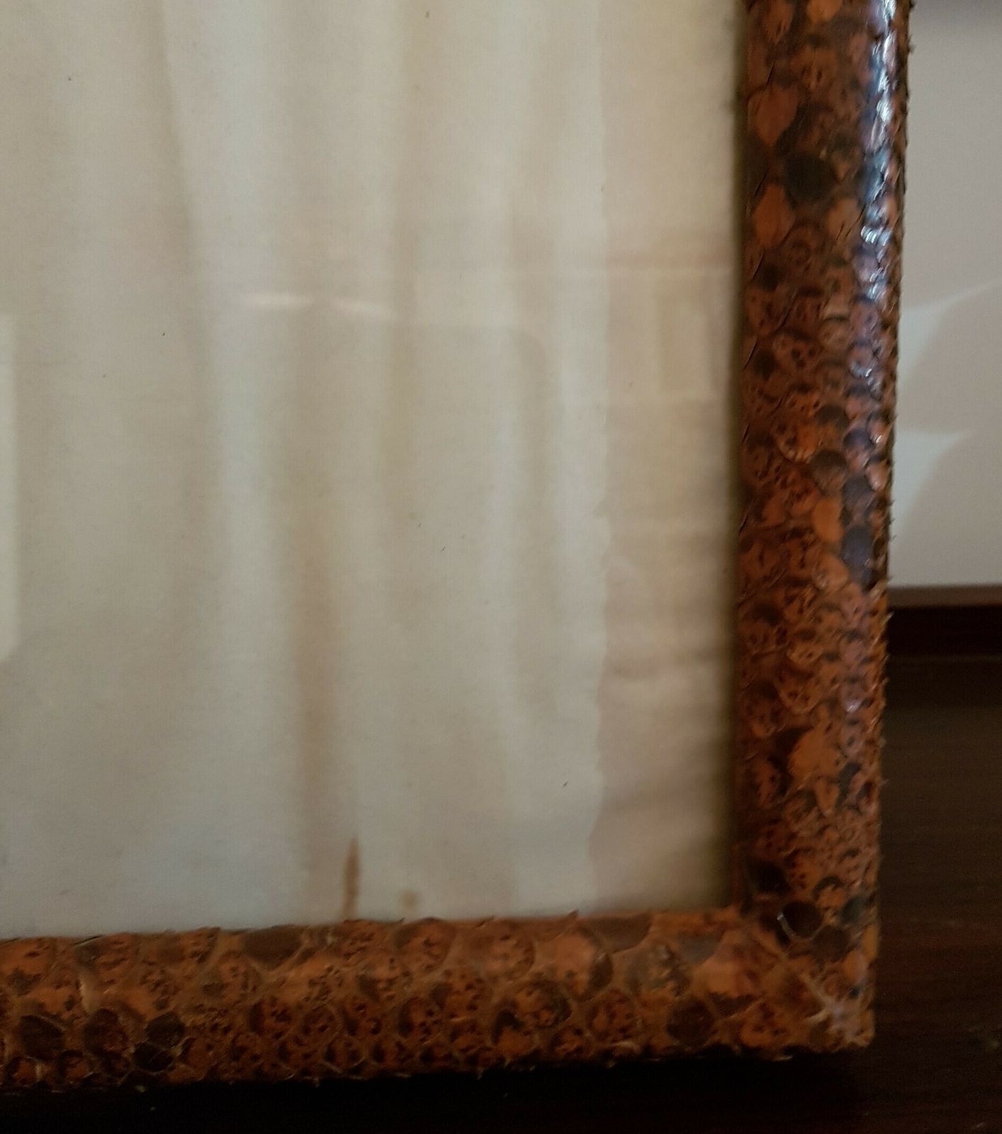 Art Deco French Snakeskin Picture Frame. photo for sale