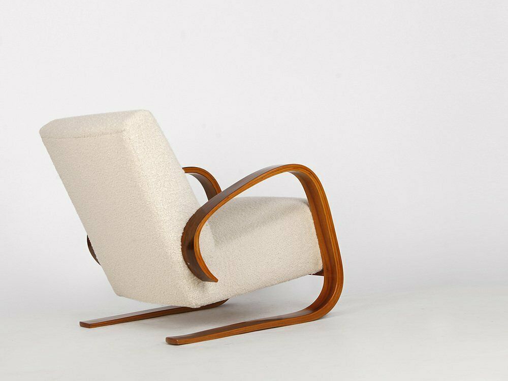 Cantilever Boucle Lounge Chair By Miroslav Navrátil For Up Závody, 1950s photo vintage