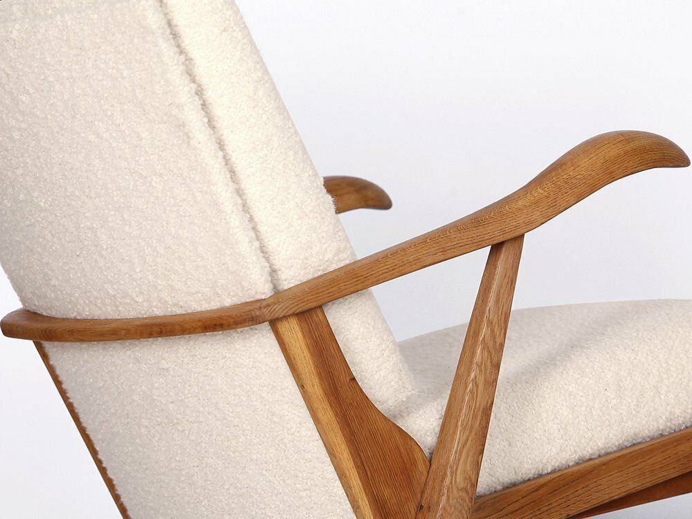 Mid Century Boucle Armile Chair, 1960s photo Furniture