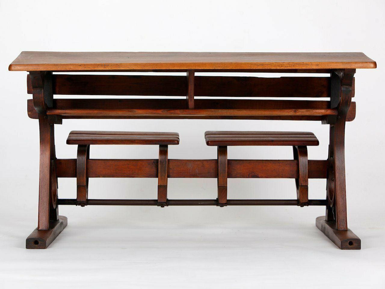 Vintage Czech School Desk From Dg Fischel & Söhne, Set Of 2 photo vintage