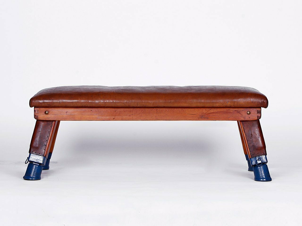 Vintage Leather Gym Bench, 1930s photo Furniture