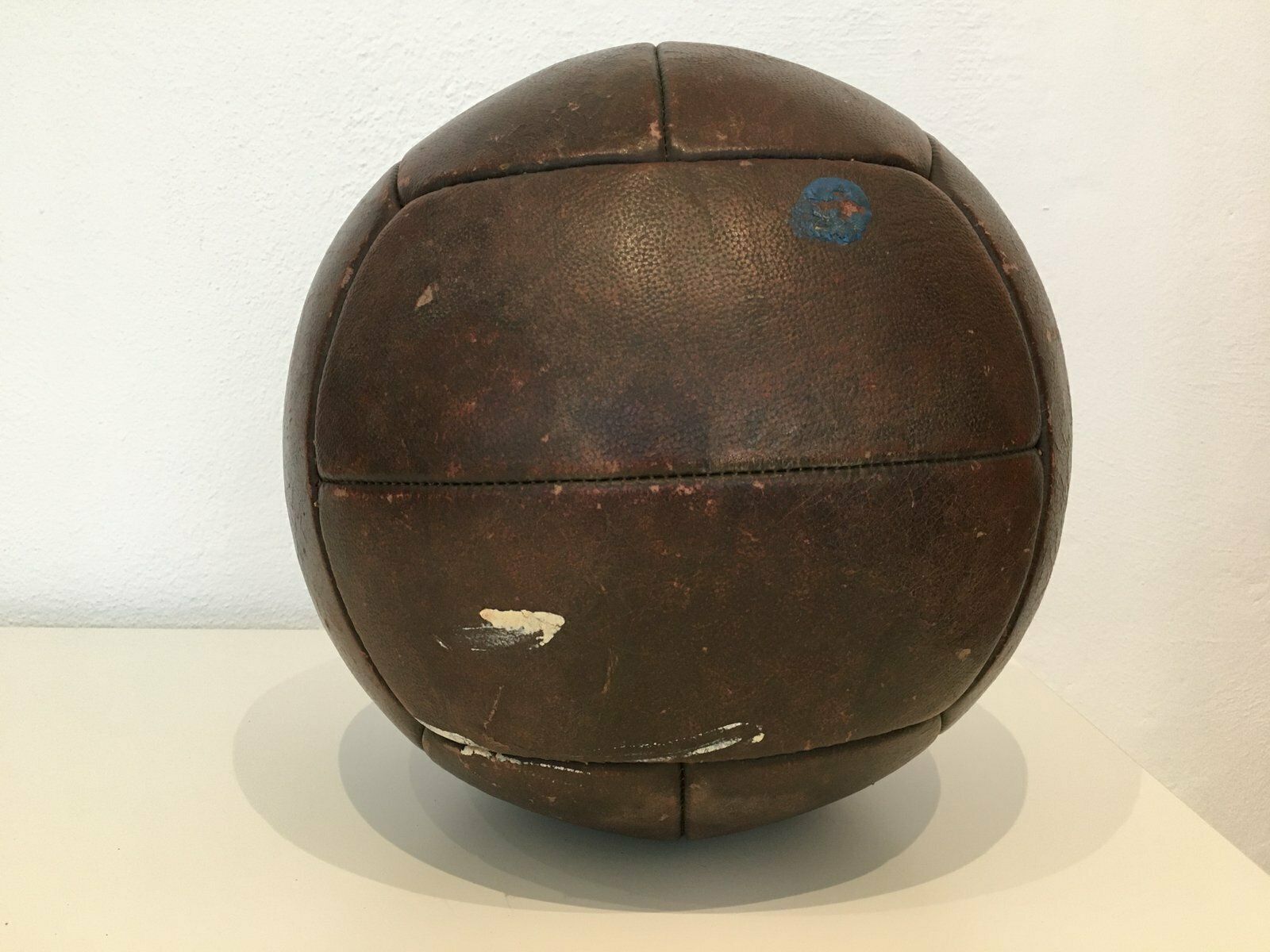 Vintage 4kg Leather Medicine Ball, 1930s photo furniture