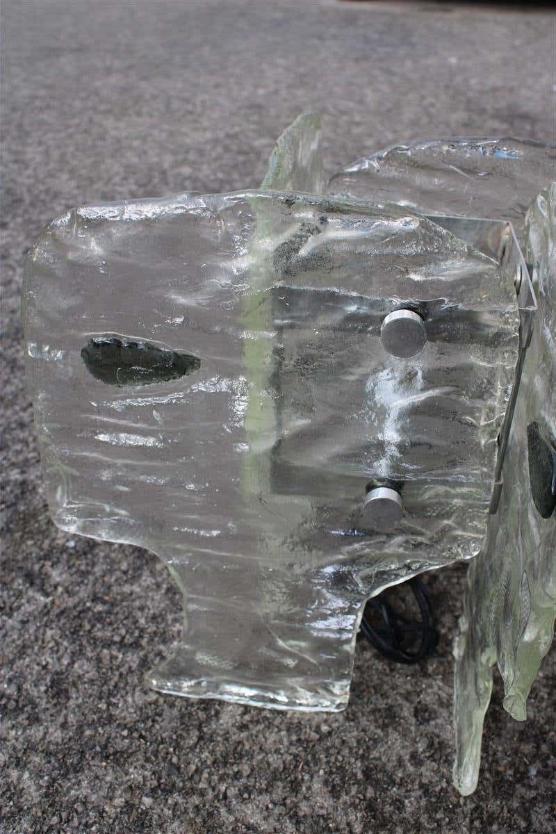Sculptural Mazzega Table Lamp Carlo Nason 1960s Murano Glass Faces photo Lighting