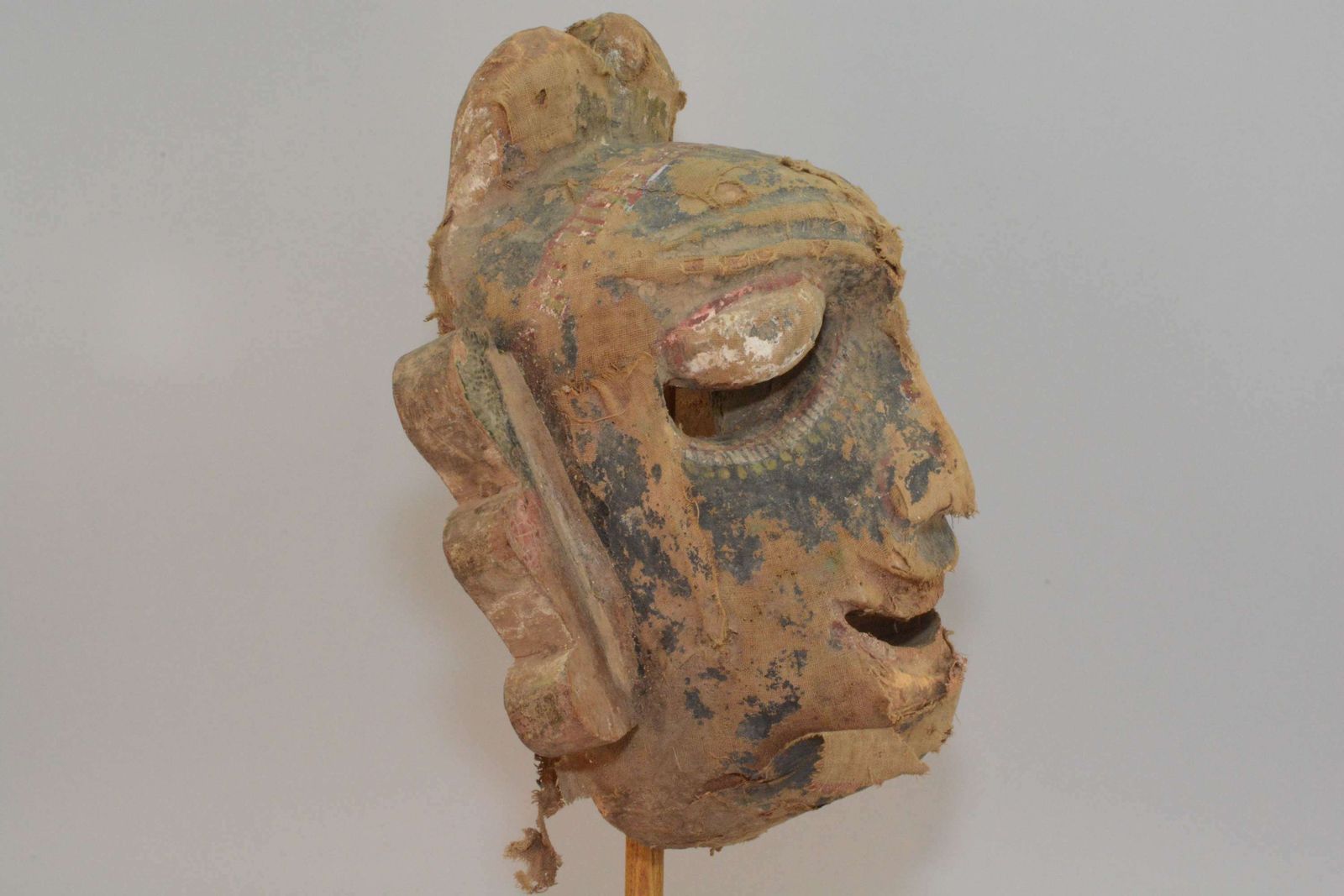 A Large And Impressive Nepalese Mask Of A God. photo Art